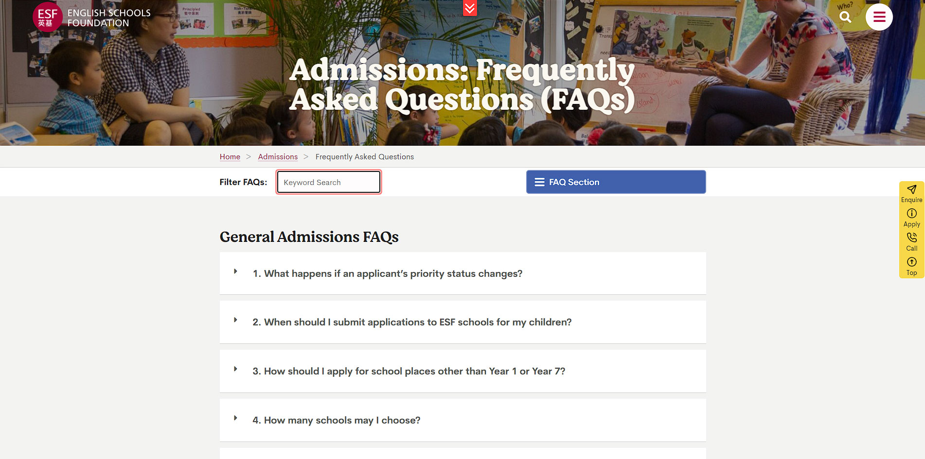ESF Frequently Asked Questions