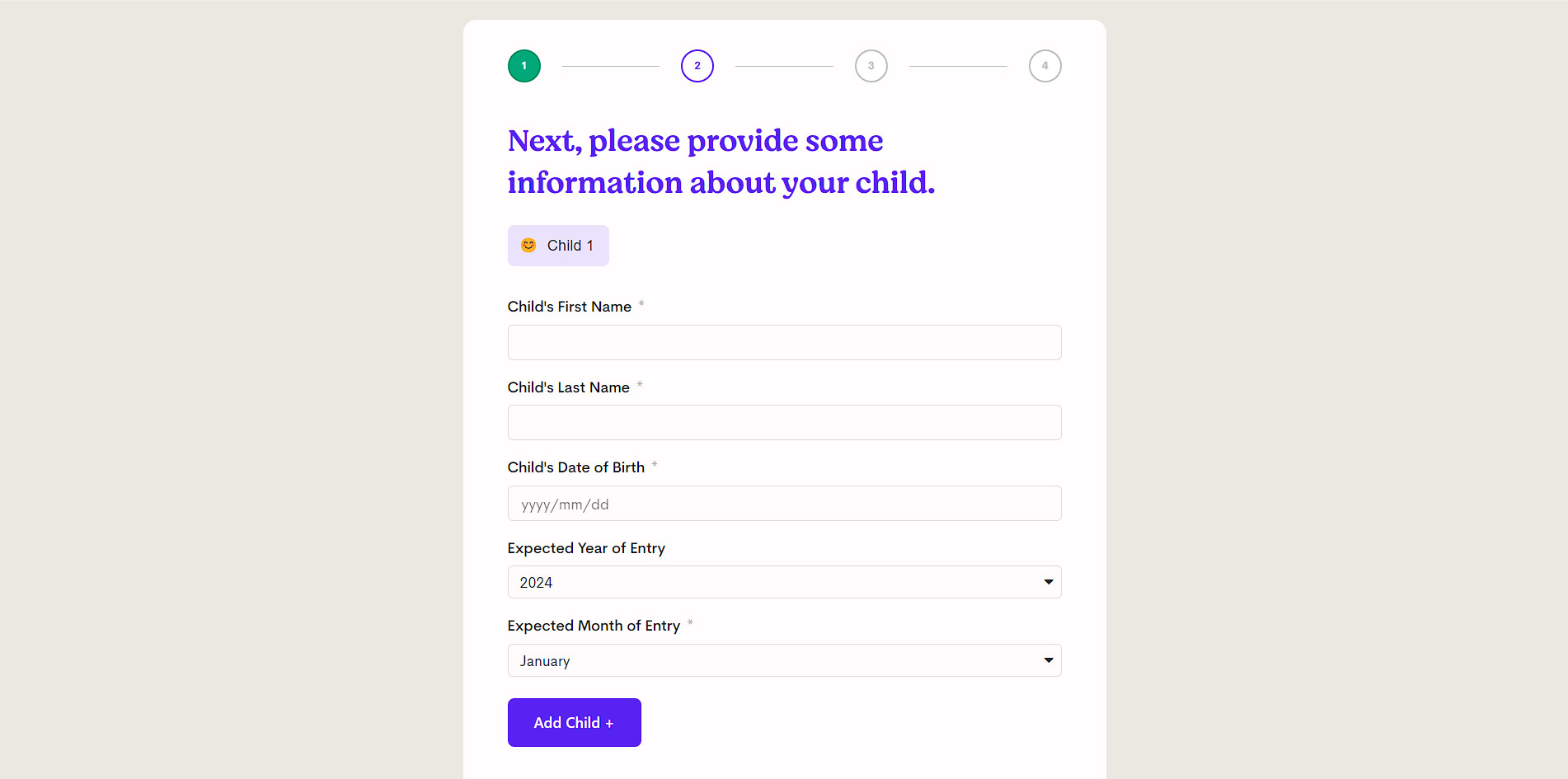 ESF Admissions / Enquiry Form